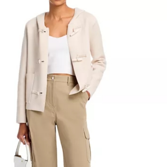 Sioni XL Cream Hooded Toggle Sweater Jacket - Picture 7 of 14